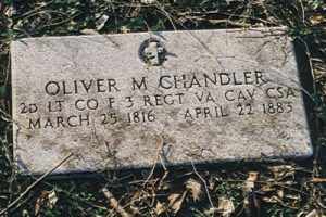 *Webmaster's note: I have no explanaton for the discrepancy between the information for Oliver on the GenWeb site (see link at left) and the dates on his marker